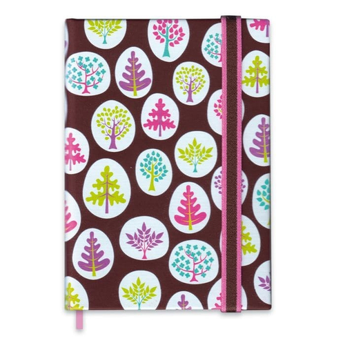 Книжка записная А6 120л точка тв софт-тач коричневый тонир/блок резинка ФЕНИКС+