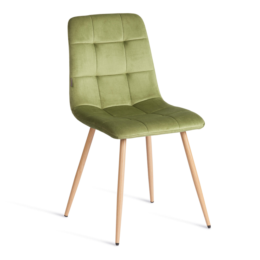Стул CHILLY (mod. JSC-220) Велюр/металл , 44,5х52,5х88 см, Green (зеленый) HLR54 / натуральный