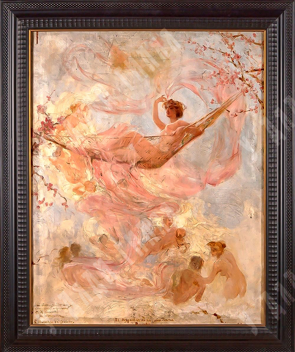 Идальго де Кавьедес. Эскиз к Утреннему пробуждению. Масло. нач. ХХ в.