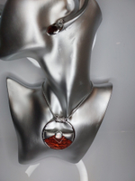 Комплект бижутерии. Набор, колье и серьги "Око Саурона " . С регулируемым размером цепи.