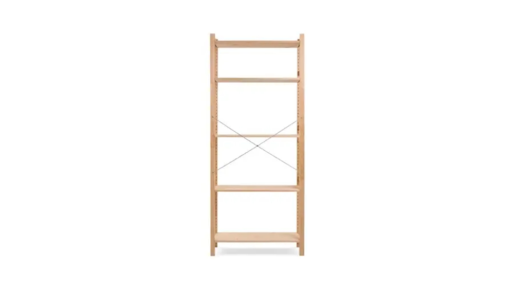 Стеллаж 5 полок - аналог IKEA/IVAR/ИВАР/УДОРА/ ИКЕА,  89x210x30см, под беленый дуб