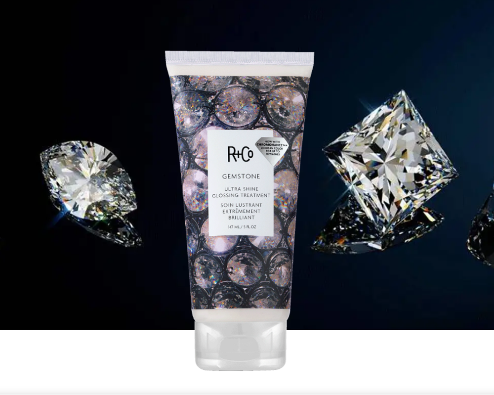 R+Co GEMSTONE Ultra Shine Glossing Treatment /КАЛЕЙДОСКОП крем-уход для яркости цвета и ультраблеска с комплексом ChromoHance , 147 мл