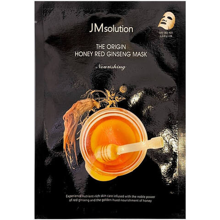 JMsolution Питательная тканевая маска с мёдом и красным женьшенем The Origin Honey Red Ginseng Mask