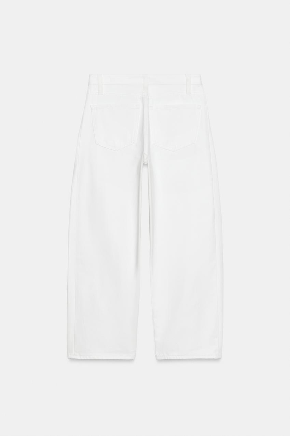 ZARA ДЖИНСЫ ZW COLLECTION ANKLE RELAXED СО СРЕДНЕЙ ПОСАДКОЙ, БЕЛЫЙ