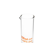 Цилиндр мерный стеклянный с носиком, 250 мл, с круглым стеклянным основанием