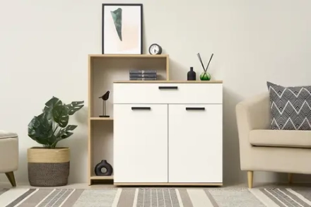 Комод Санса дуб сонома/белый