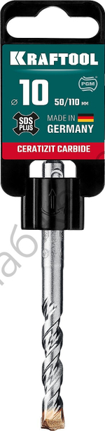 KRAFTOOL CERATIZIT CARBIDE 10 х 110 мм, SDS-plus бур (29320-110-10)