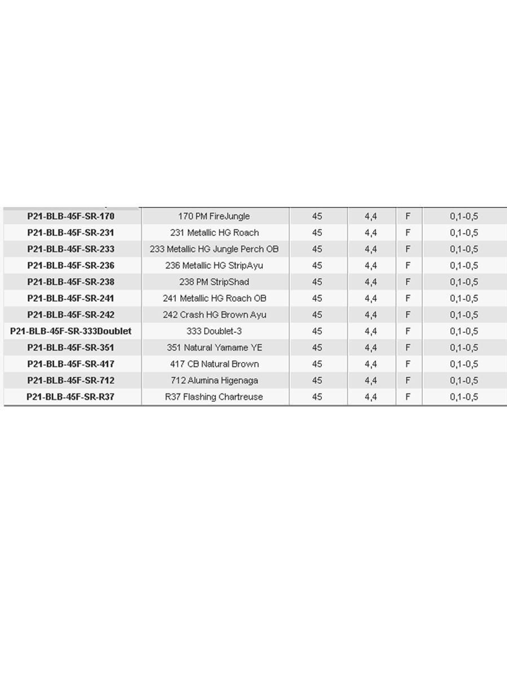 Воблер BullyBoo 45F-SR 417 составной 45мм 4.4 гр 0.1-0.5 м