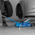 Домкрат гидравлический подкатной 2.5 т, с фиксатором, Safety Pin, 140-385 мм Stels