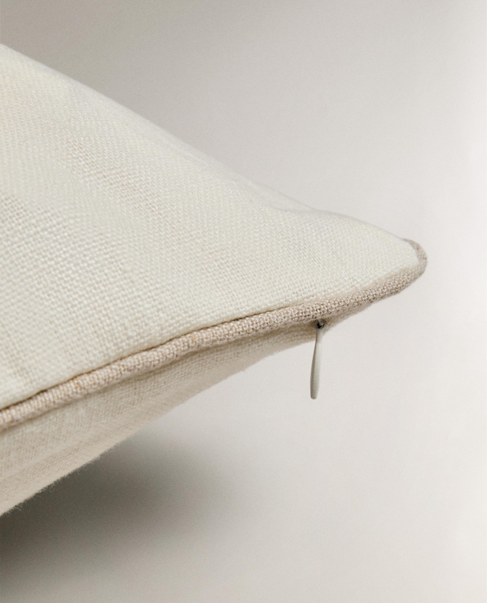 Zara Home наволочка декоративная из льна, белый, 40x60 см