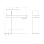 Смеситель для раковины WONZON & WOGHAND, Брашированный никель (WW-A40982-BS)