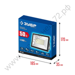 ЗУБР ПСК-50, 50 Вт, 6500К IP65 Светодиодный прожектор Профессионал, (57141-50)