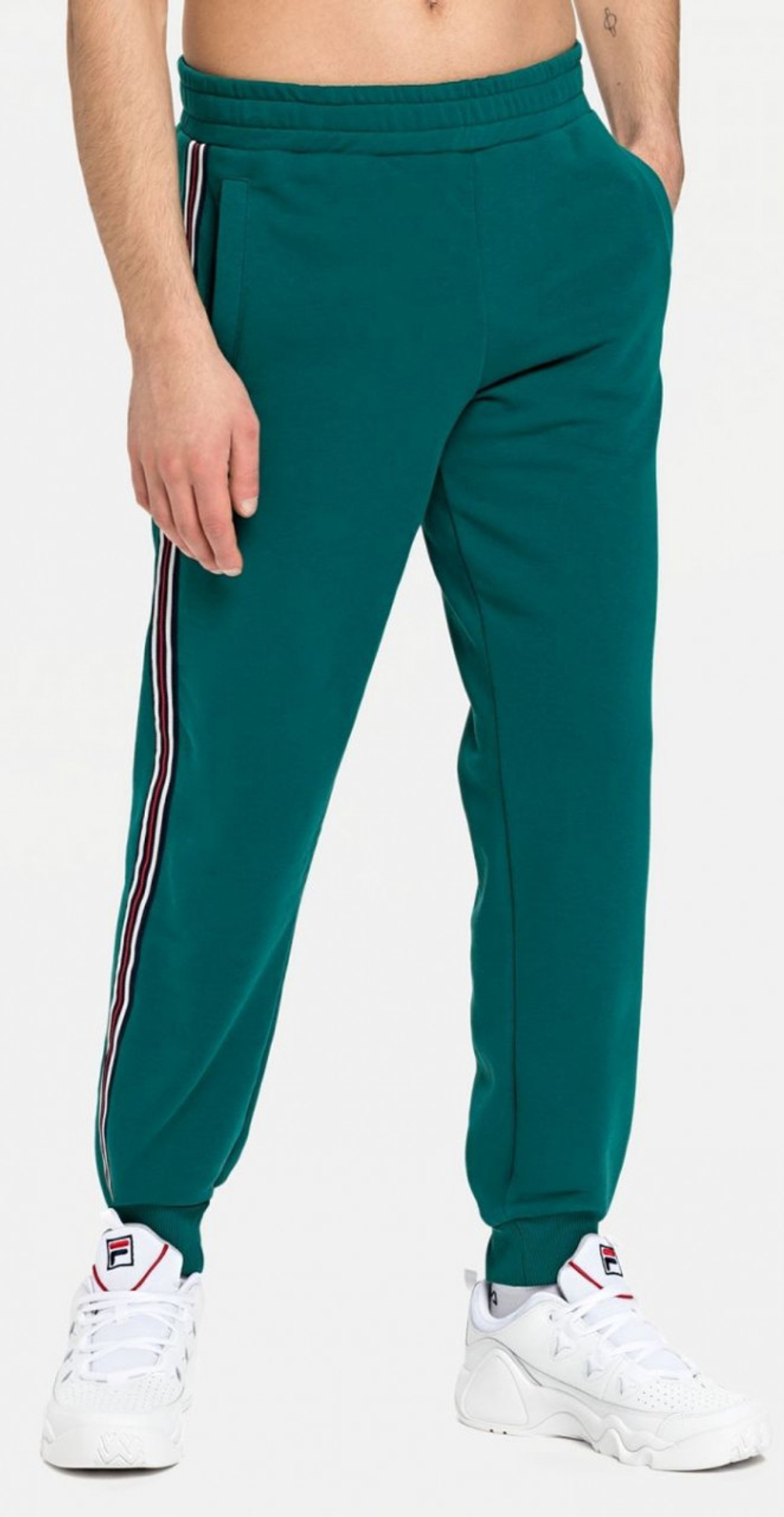 Мужские теннисные штаны Fila Hemi Track Pants Men - зеленый