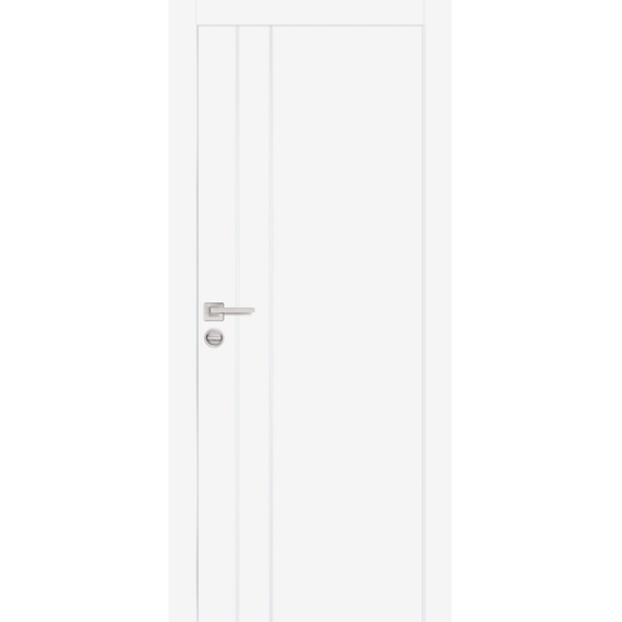 Фото межкомнатной двери экошпон Profilo Porte PX-14 белая с алюминиевой кромкой с 2-х сторон