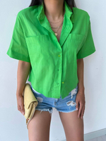 Рубашка Clever Fashion 0004 зеленый 012