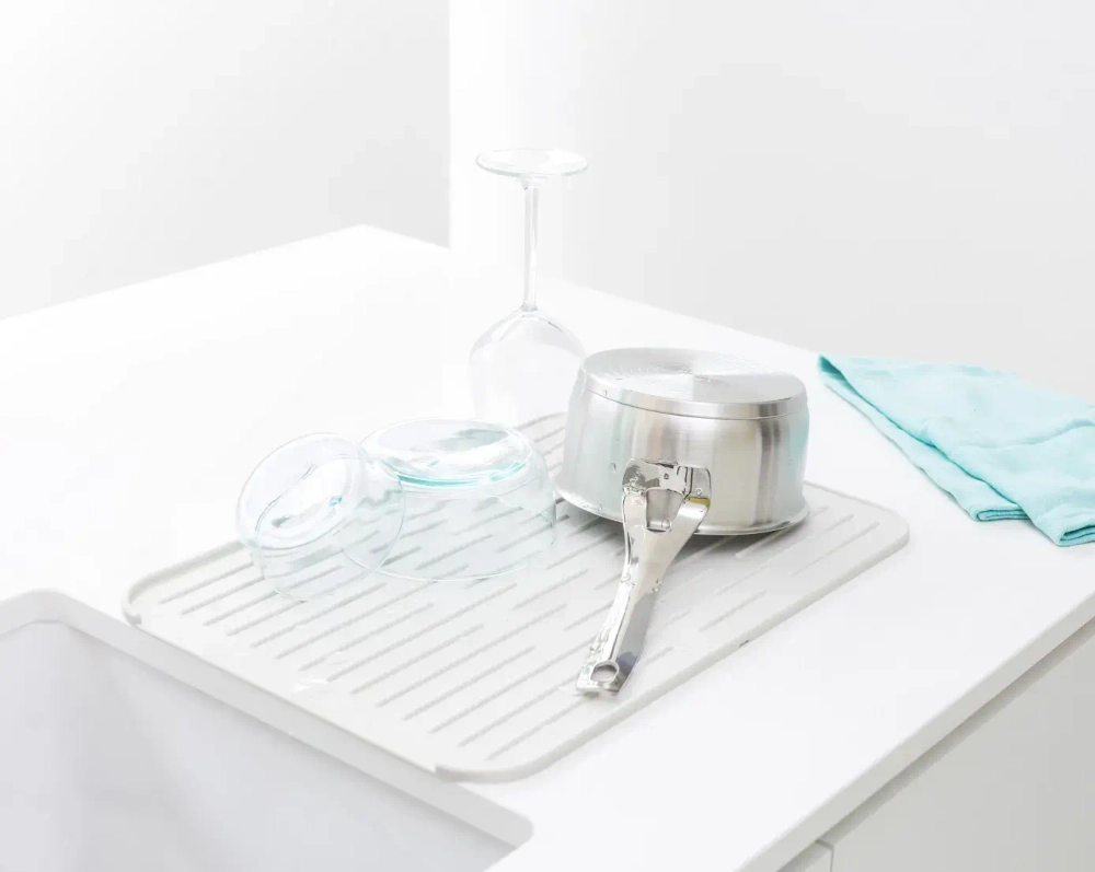 Brabantia Силиконовый коврик для сушки посуды Sink Side светло-серый