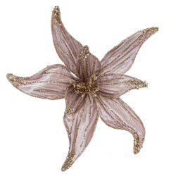 GAEM Цветок исскуственный "Пуансеттия" (на клипсе), D 31 см, L31 W31 H17 см