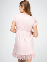 Домашняя сорочка с коротким рукавом (Размер: S) (Цвет: нежно-розовый)