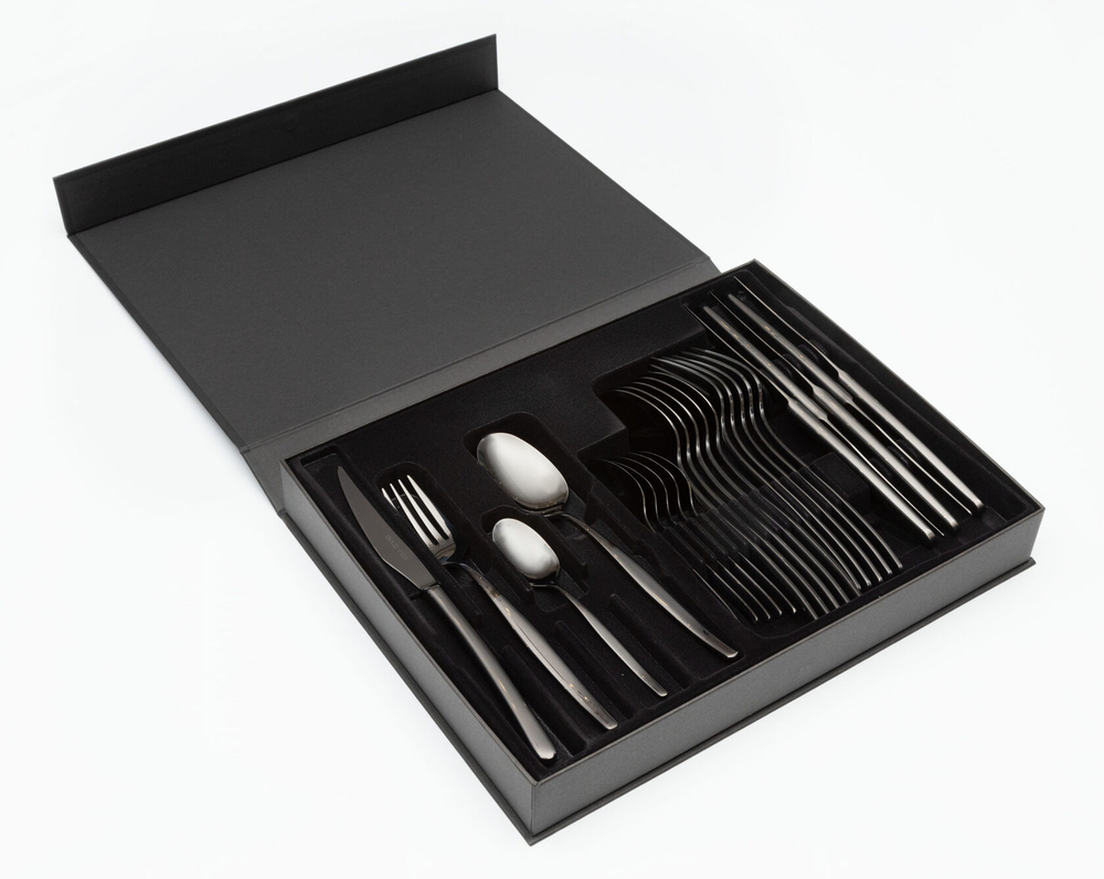 Набор BALI black 62-63 столовые приборы Belo Inox Черный
