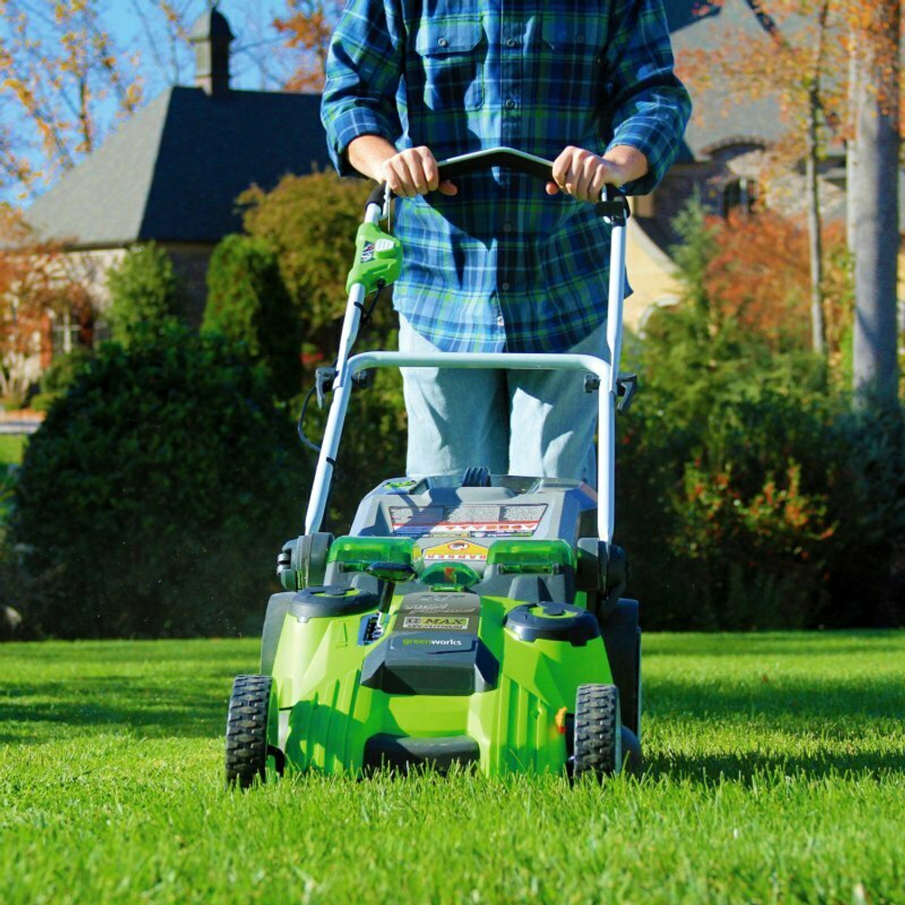 Газонокосилка аккумуляторная GREENWORKS TwinForce G40LM49DB 40В,49см,без АКБ и ЗУ (2500207)