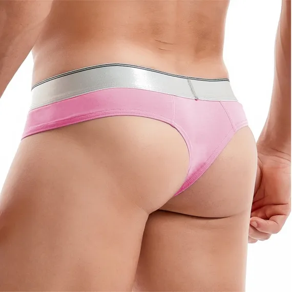 Мужские трусы стринги розовые JOCKMAIL JM1029-22