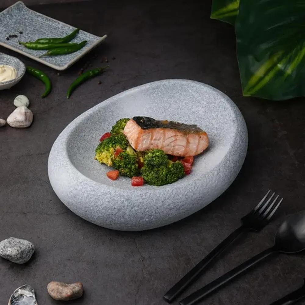 Блюдо овальное 26*20 см h6 см 300 мл Stone Untouched Taiga P.L. Proff Cuisine [1]