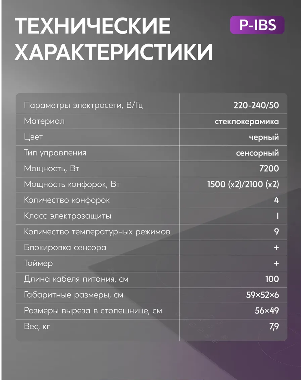 Варочная панель индукционная OASIS P-IBS