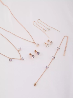 Браслет Миражи с сиреневыми кристаллами Swarovski