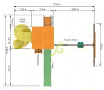 Детская площадка Панда Фани с винтовой горкой