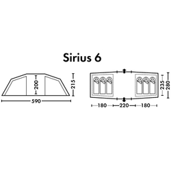 ПАЛАТКА КЕМПИНГОВАЯ FHM SIRIUS 6 BLACK-OUT