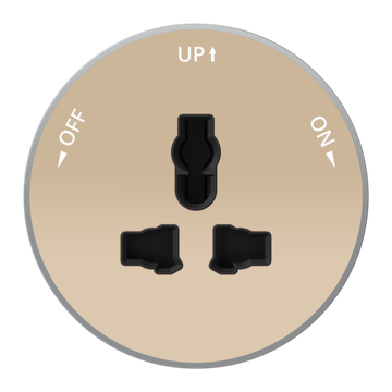 MULTITRACK Розетка универсальная круглая 13 А/250 В ПЕСОЧНЫЙ