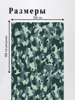 Оксфорд с принтом 2 метра №2 240 D