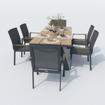 Стол обеденный Ideal Patio МИРРА 180 см карбон