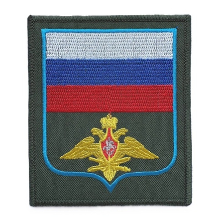 Шеврон вышитый ВКС оливковый фон на липучке