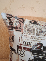 Декоративная гобеленовая наволочка для интерьерной подушки Город 68х47