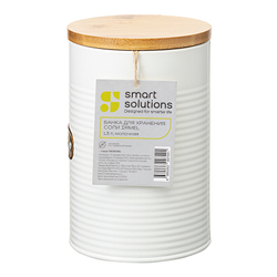 Банка для хранения соли 1.3л Smart Solutions Irmel молочная