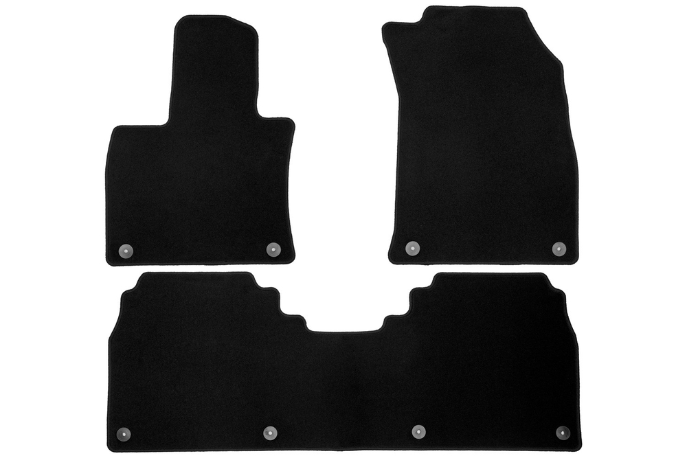 Коврики в салон для Hongqi E-HS9 2020- (6 мест), 3 шт. (текстиль) KLEVER0111600201200K