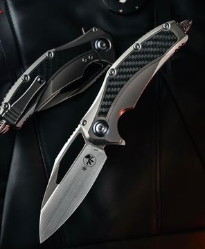 Нож складной Microtech Matrix - клинок из стали M390, рукоять - титан + карбон, стеклобой