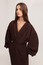 Платье миди со складками