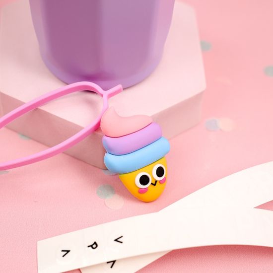 Термос Happy Funny party с мороженым, фиолетовый, 450мл