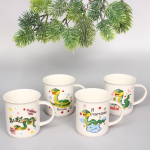 Кружка керамическая 310мл «Влюбленные змейки», микс 4рисунка