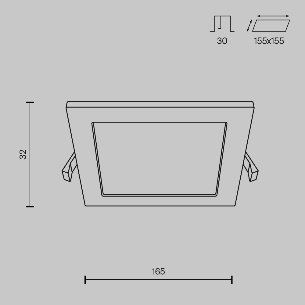 Встраиваемый светильник Technical DL020-6-L12W