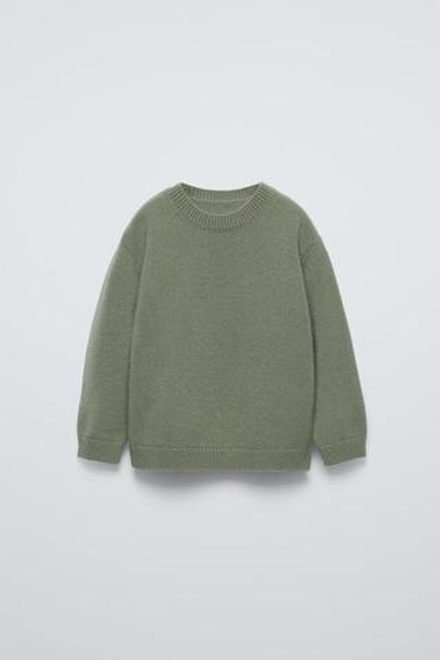 ZARA СВИТЕР ИЗ 100% КАШЕМИРА, СЕРО-ЗЕЛЕНЫЙ