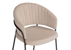 Стул на металлокаркасе Лео бежевый / черный