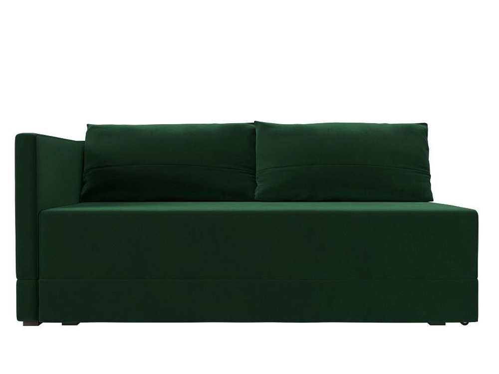 Кушетка Никас левая, Зеленый, Велюр, 118394L