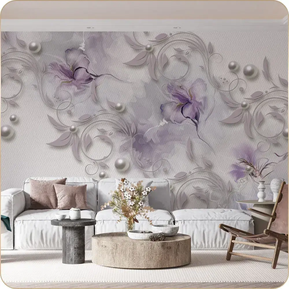 Фотообои 3D Цветы в спальню, в гостиную, на кухню 400х270