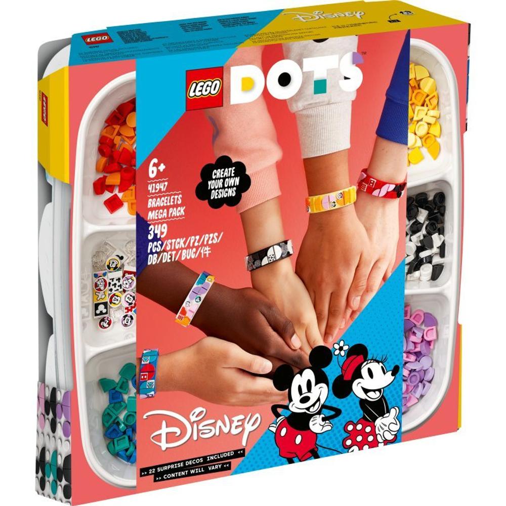 Конструктор LEGO Dots Набор мега-браслет Микки и его друзья 41947