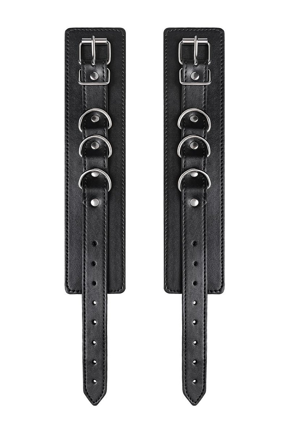 Черные оковы Anonymo из искусственной кожи