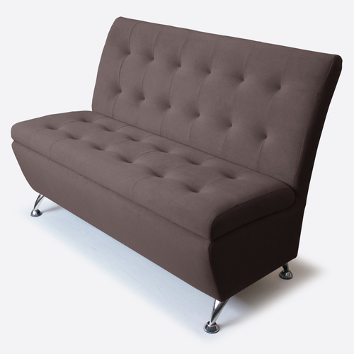 Диван прямой "Форма" Dream Chocolate с декоративной прошивкой 120 см