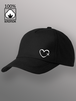 Бейсболка с рисунком Самолёт в сердце